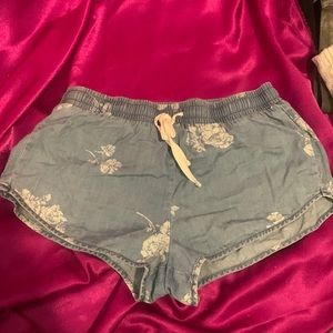 Scarlett Blvd., Denham mini shorts drawstring elastic waist back pockets…